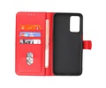 Oppo A16 - A53s 5G - A55 5G Hoesje Kaarthouder Book Case Telefoonhoesje Rood