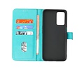 BAOHU Hoesje Geschikt voor de Oppo A16 - A53s 5G - A55 5G - Kaarthouder Book Case Telefoonhoesje - Groen