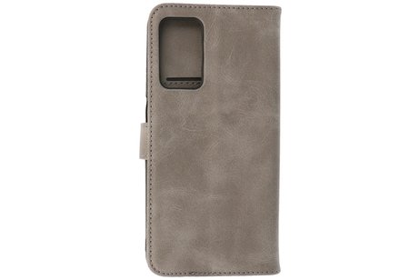 BAOHU Hoesje Geschikt voor de Oppo A16 - A53s 5G - A55 5G - Kaarthouder Book Case Telefoonhoesje - Grijs