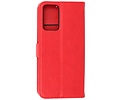 Oppo A74 5G - A93 5G - A54 5G Hoesje Kaarthouder Book Case Telefoonhoesje Rood