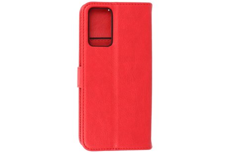 Oppo A74 5G - A93 5G - A54 5G Hoesje Kaarthouder Book Case Telefoonhoesje Rood