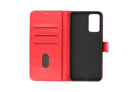 Oppo A74 5G - A93 5G - A54 5G Hoesje Kaarthouder Book Case Telefoonhoesje Rood