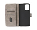 Oppo A74 5G - A93 5G - A54 5G Hoesje Kaarthouder Book Case Telefoonhoesje Grijs