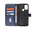 BAOHU Hoesje Geschikt voor Motorola Moto G50 5G - Kaarthouder Book Case Telefoonhoesje - Navy