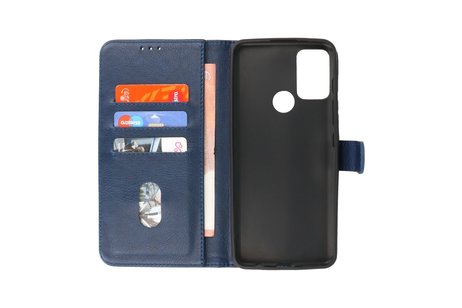 BAOHU Hoesje Geschikt voor Motorola Moto G50 5G - Kaarthouder Book Case Telefoonhoesje - Navy