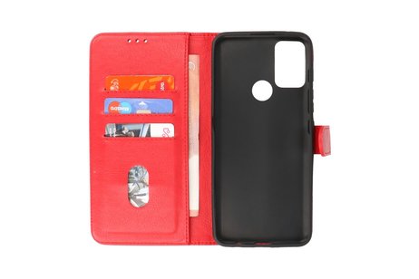 BAOHU Hoesje Geschikt voor Motorola Moto G50 5G - Kaarthouder Book Case Telefoonhoesje - Rood