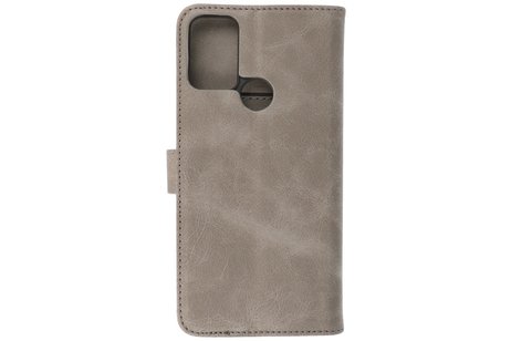 BAOHU Hoesje Geschikt voor Motorola Moto G50 5G - Kaarthouder Book Case Telefoonhoesje - Grijs