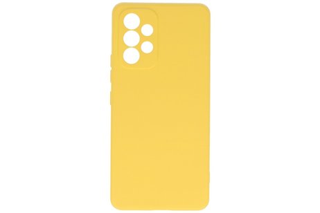 Fashion Backcover Telefoonhoesje - Color Hoesje - Geschikt voor Samsung Galaxy A33 5G - Geel