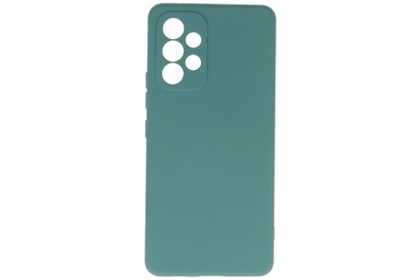 BAOHU Fashion Backcover Telefoonhoesje - Color Hoesje - Geschikt voor Samsung Galaxy A33 5G - Donker Groen