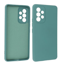 BAOHU Samsung Galaxy A33 5G Hoesje Fashion Backcover Telefoonhoesje Donker Groen