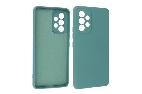 Fashion Backcover Telefoonhoesje - Color Hoesje - Geschikt voor Samsung Galaxy A33 5G - Donker Groen