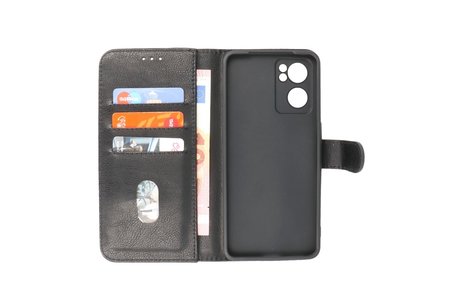 BAOHU Zakelijke Book Case Telefoonhoesje - Portemonnee Hoesje - Geschikt voor Oppo Reno7 SE 5G - Zwart