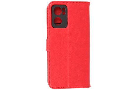 Zakelijke Book Case Telefoonhoesje - Portemonnee Hoesje - Geschikt voor Oppo Reno7 SE 5G - Rood