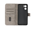 BAOHU Zakelijke Book Case Telefoonhoesje - Portemonnee Hoesje - Geschikt voor Oppo Reno7 SE 5G - Grijs