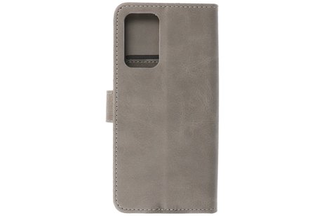 Zakelijke Book Case Telefoonhoesje - Portemonnee Hoesje - Geschikt voor Samsung Galaxy M52 5G - Grijs