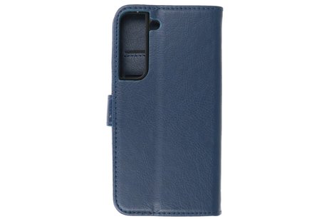 Zakelijke Book Case Telefoonhoesje - Portemonnee Hoesje - Geschikt voor Samsung Galaxy S22 - Navy