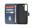 BAOHU Zakelijke Book Case Telefoonhoesje - Portemonnee Hoesje - Geschikt voor Samsung Galaxy S22 - Navy
