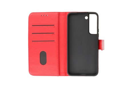 Zakelijke Book Case Telefoonhoesje - Portemonnee Hoesje - Geschikt voor Samsung Galaxy S22 - Rood