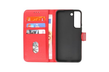 Zakelijke Book Case Telefoonhoesje - Portemonnee Hoesje - Geschikt voor Samsung Galaxy S22 - Rood