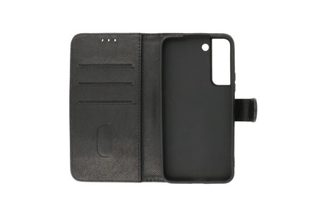 Zakelijke Book Case Telefoonhoesje - Portemonnee Hoesje - Geschikt voor Samsung Galaxy S22 Plus - Zwart