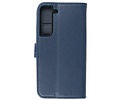 Zakelijke Book Case Telefoonhoesje - Portemonnee Hoesje - Geschikt voor Samsung Galaxy S22 Plus - Navy