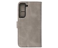 BAOHU Zakelijke Book Case Telefoonhoesje - Portemonnee Hoesje - Geschikt voor Samsung Galaxy S22 Plus - Grijs