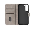 BAOHU Zakelijke Book Case Telefoonhoesje - Portemonnee Hoesje - Geschikt voor Samsung Galaxy S22 Plus - Grijs