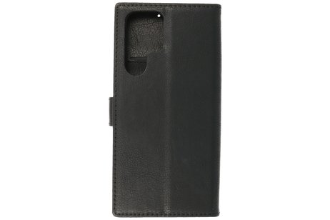 BAOHU Zakelijke Book Case Telefoonhoesje - Portemonnee Hoesje - Geschikt voor Samsung Galaxy S22 Ultra - Zwart