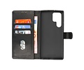BAOHU Zakelijke Book Case Telefoonhoesje - Portemonnee Hoesje - Geschikt voor Samsung Galaxy S22 Ultra - Zwart