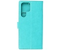 BAOHU Zakelijke Book Case Telefoonhoesje - Portemonnee Hoesje - Geschikt voor Samsung Galaxy S22 Ultra - Groen