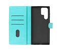 BAOHU Zakelijke Book Case Telefoonhoesje - Portemonnee Hoesje - Geschikt voor Samsung Galaxy S22 Ultra - Groen