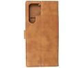 BAOHU Zakelijke Book Case Telefoonhoesje - Portemonnee Hoesje - Geschikt voor Samsung Galaxy S22 Ultra - Bruin