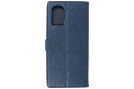 BAOHU Zakelijke Book Case Telefoonhoesje - Portemonnee Hoesje - Geschikt voor Motorola Moto G51 5G - Navy