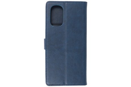 Zakelijke Book Case Telefoonhoesje - Portemonnee Hoesje - Geschikt voor Motorola Moto G51 5G - Navy