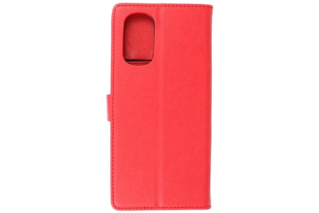 Zakelijke Book Case Telefoonhoesje - Portemonnee Hoesje - Geschikt voor Motorola Moto G51 5G - Rood