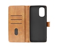 BAOHU Zakelijke Book Case Telefoonhoesje - Portemonnee Hoesje - Geschikt voor Motorola Moto G51 5G - Bruin