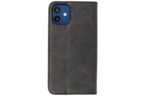 BAOHU Magnetisch Folio Book Case - Hoesje Hoesje Geschikt voor iPhone 12 - 12 Pro Zwart
