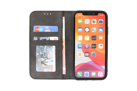 BAOHU Magnetisch Folio Book Case - Hoesje Hoesje Geschikt voor iPhone 11 Pro Zwart
