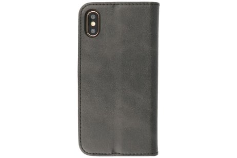 BAOHU Magnetisch Folio Book Case - Hoesje Geschikt voor iPhone X - Xs Zwart