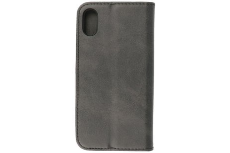 BAOHU Magnetisch Folio Book Case - Hoesje Geschikt voor iPhone X - Xs Zwart
