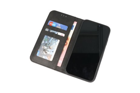 BAOHU Magnetisch Folio Book Case - Hoesje Geschikt voor Samsung Galaxy S22 Zwart