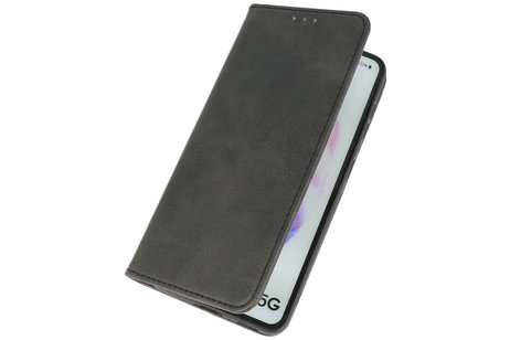 BAOHU Magnetisch Folio Book Case - Hoesje Geschikt voor Samsung Galaxy S21 Zwart