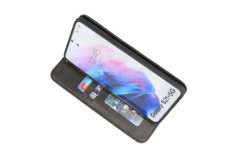 BAOHU Magnetisch Folio Book Case - Hoesje Geschikt voor Samsung Galaxy S21 Plus Zwar