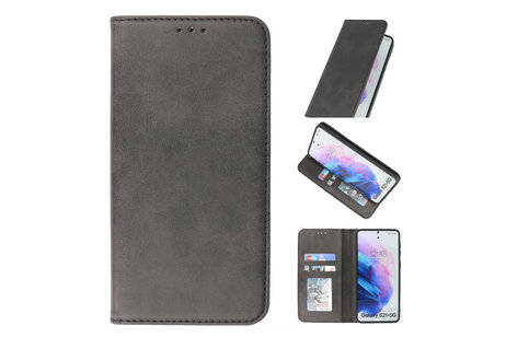 BAOHU Magnetisch Folio Book Case - Hoesje Geschikt voor Samsung Galaxy S21 Plus Zwar
