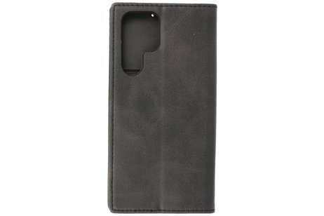 Magnetisch Folio Book Case voor Samsung Galaxy S22 Ultra Zwa