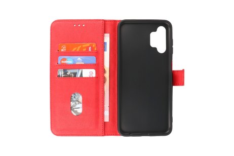 BAOHU Zakelijke Book Case Telefoonhoesje - Portemonnee Hoesje - Geschikt voor Samsung Galaxy A13 4G - Rood