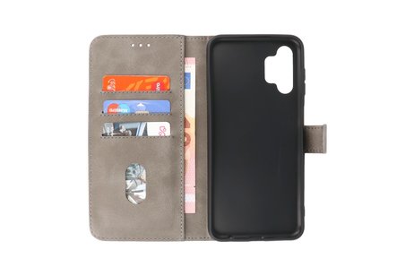 Zakelijke Book Case Telefoonhoesje - Portemonnee Hoesje - Geschikt voor Samsung Galaxy A13 4G - Grijs