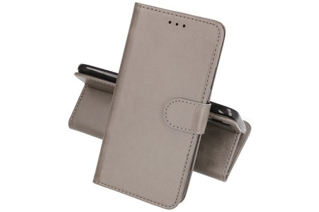 BAOHU Zakelijke Book Case Telefoonhoesje - Portemonnee Hoesje - Geschikt voor iPhone XR - Grijs