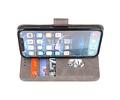 BAOHU Zakelijke Book Case Telefoonhoesje - Portemonnee Hoesje - Geschikt voor iPhone XR - Grijs