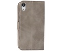 BAOHU Zakelijke Book Case Telefoonhoesje - Portemonnee Hoesje - Geschikt voor iPhone XR - Grijs